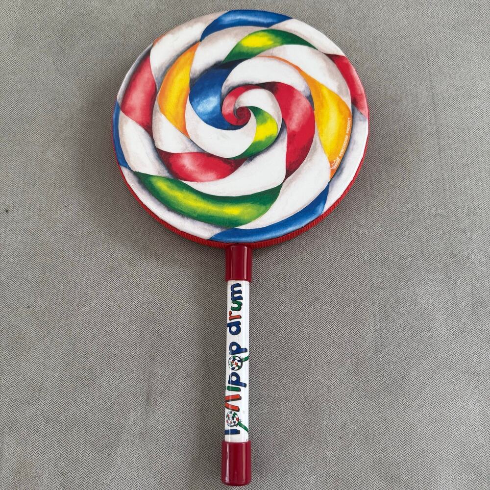 Remo Lollipop Drum Rainbow Kids Percussion Hand Drum Musical Instrument